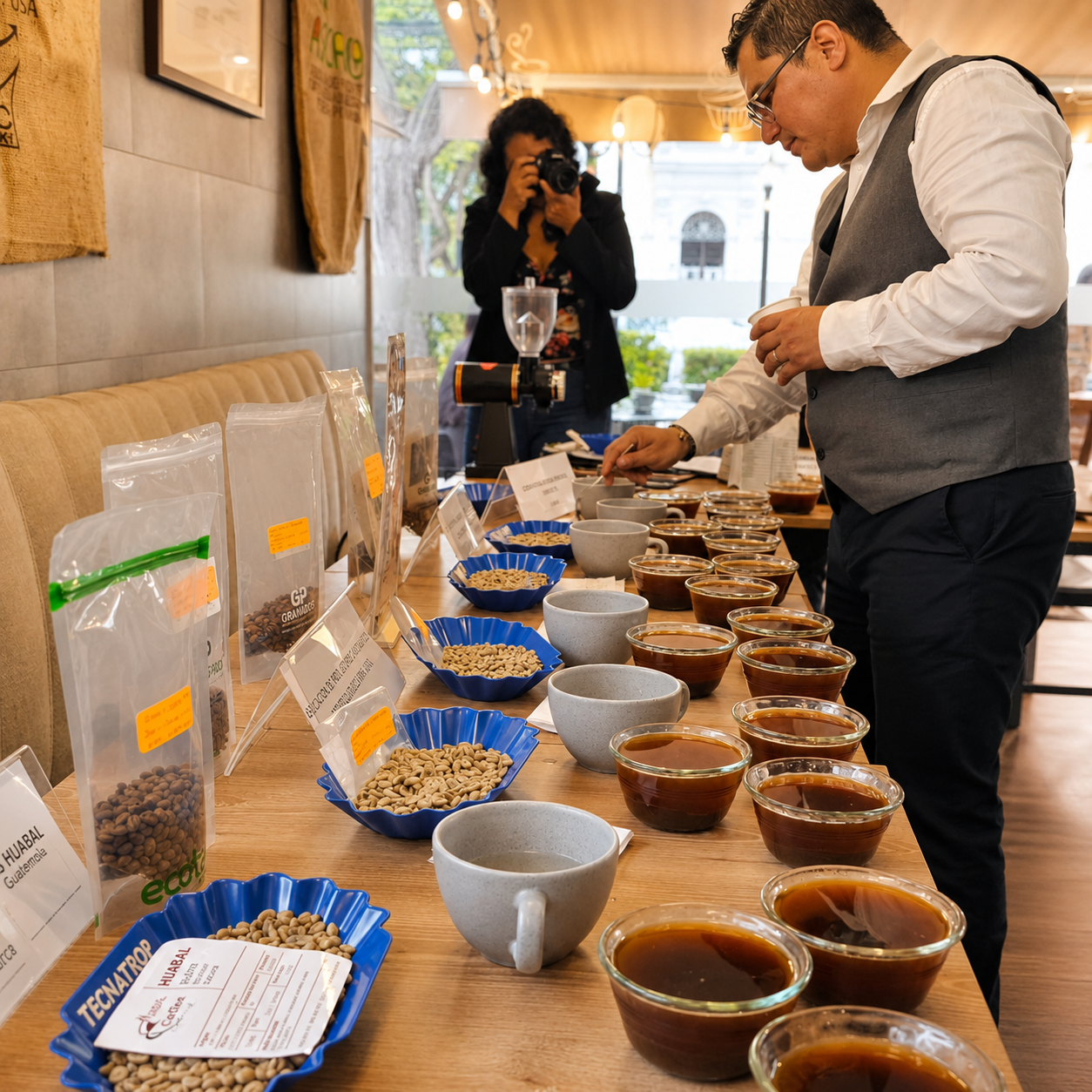 Sesión de catación de café de especialidad en Coffee Busters